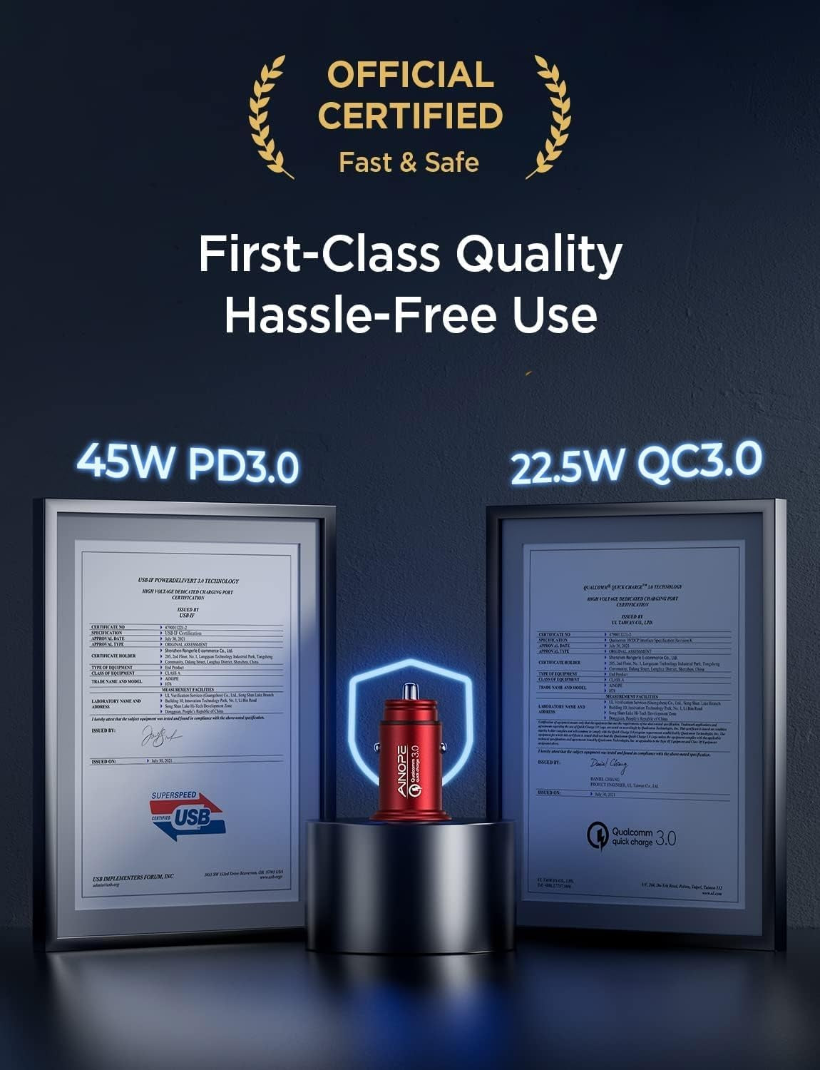 USB C Car Charger Super Mini All Metal 36W Fast USB Car Charger PD&QC 3.0 Dual Port Car Adapter Compatible with Iphone 12/12 Pro/Max/12 Mini/Iphone 11/Pro/Max/Xr/Xs/Max/8, Galaxy S21/20/10-Red