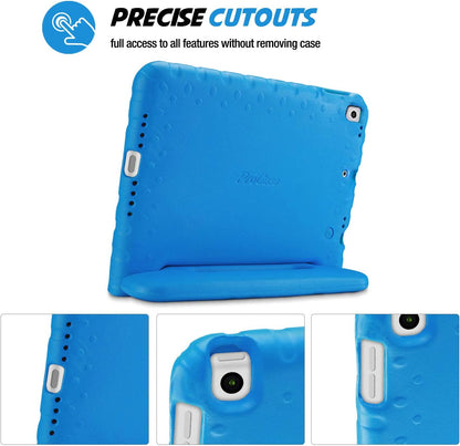 Kids Case for Ipad 9Th Generation/Ipad 8/Ipad 7, Ipad 10.2 Case 2021 2020 2019/Ipad Air 10.5/Ipad Pro 10.5 Kids Case, Shockproof Lightweight Case with Convertible Handle Stand-Blue